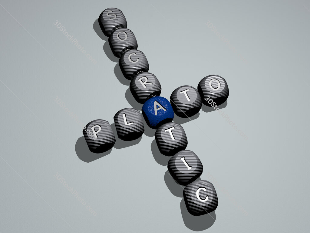 plato socratic crossword of dice letters in color