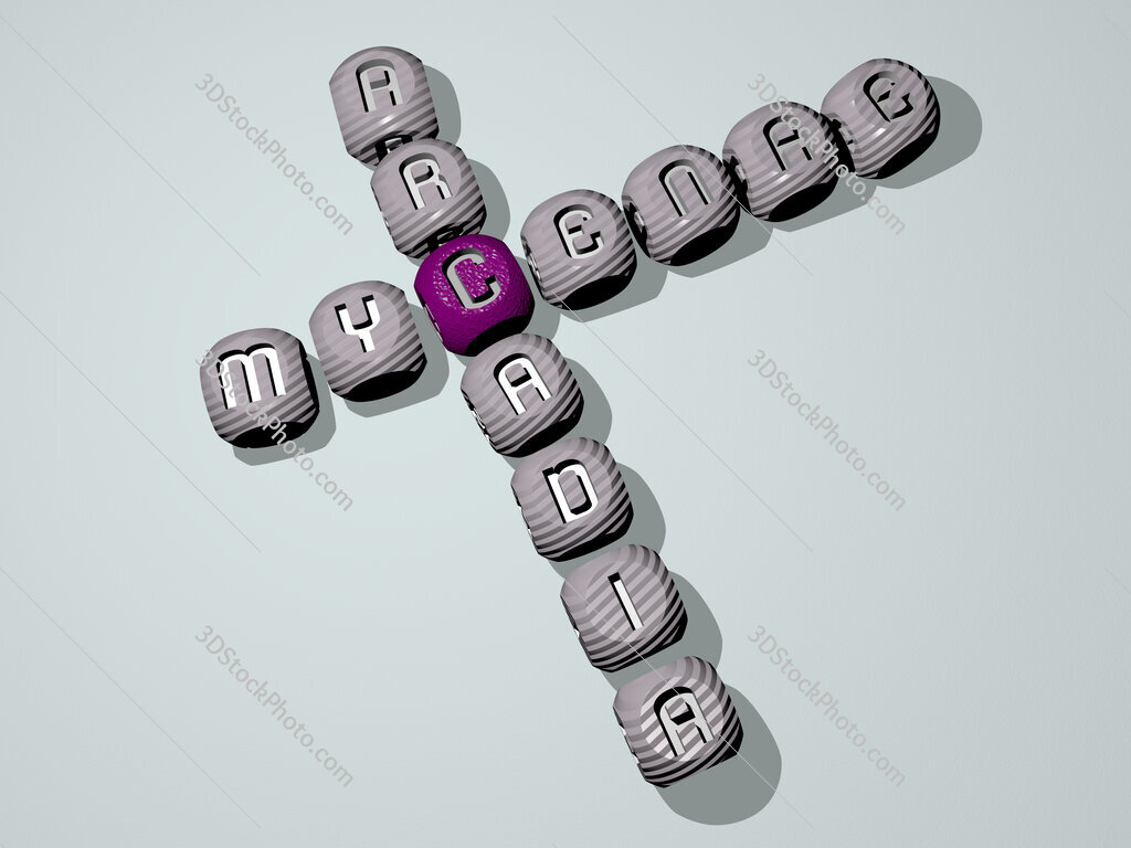 mycenae arcadia crossword of dice letters in color