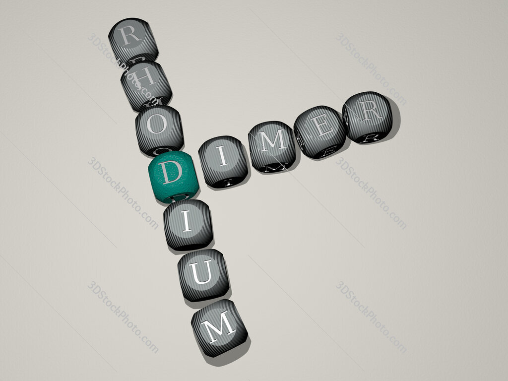 dimer rhodium crossword of dice letters in color