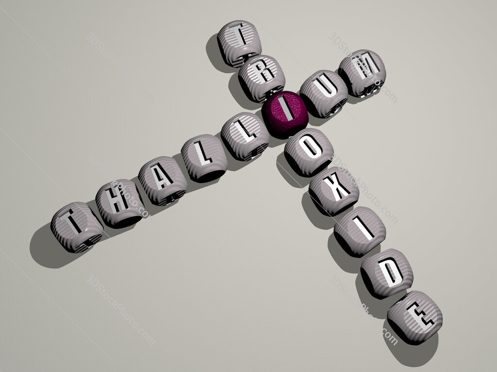 thallium trioxide crossword of dice letters in color