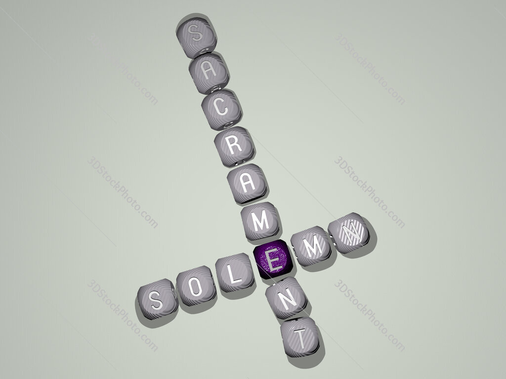 solemn sacrament crossword of dice letters in color