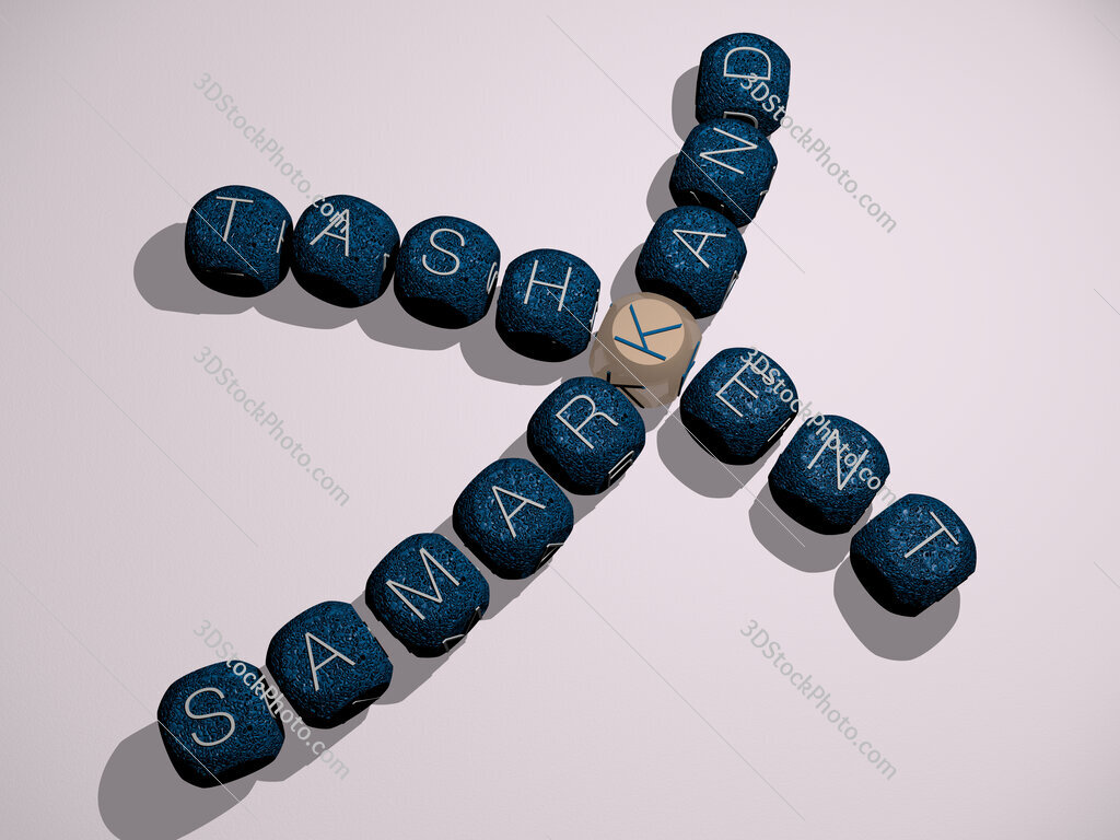 samarkand tashkent crossword of curved text made of individual letters