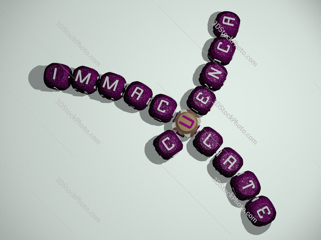 cuenca immaculate crossword of curved text made of individual letters