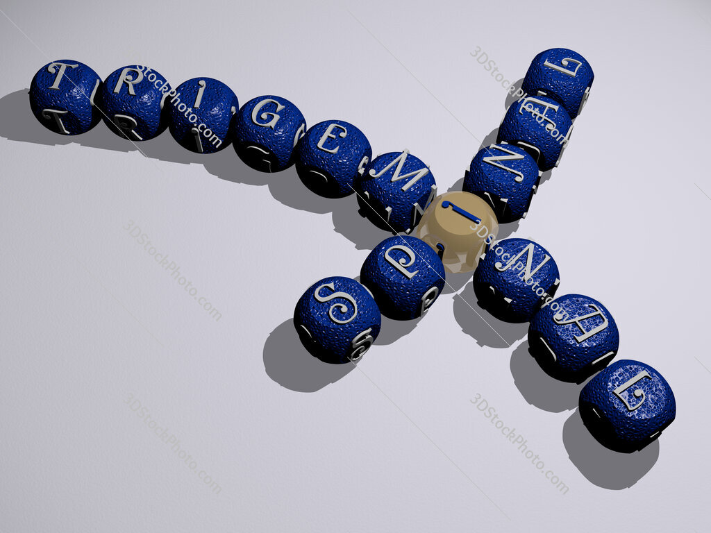 spinal trigeminal crossword of curved text made of individual letters