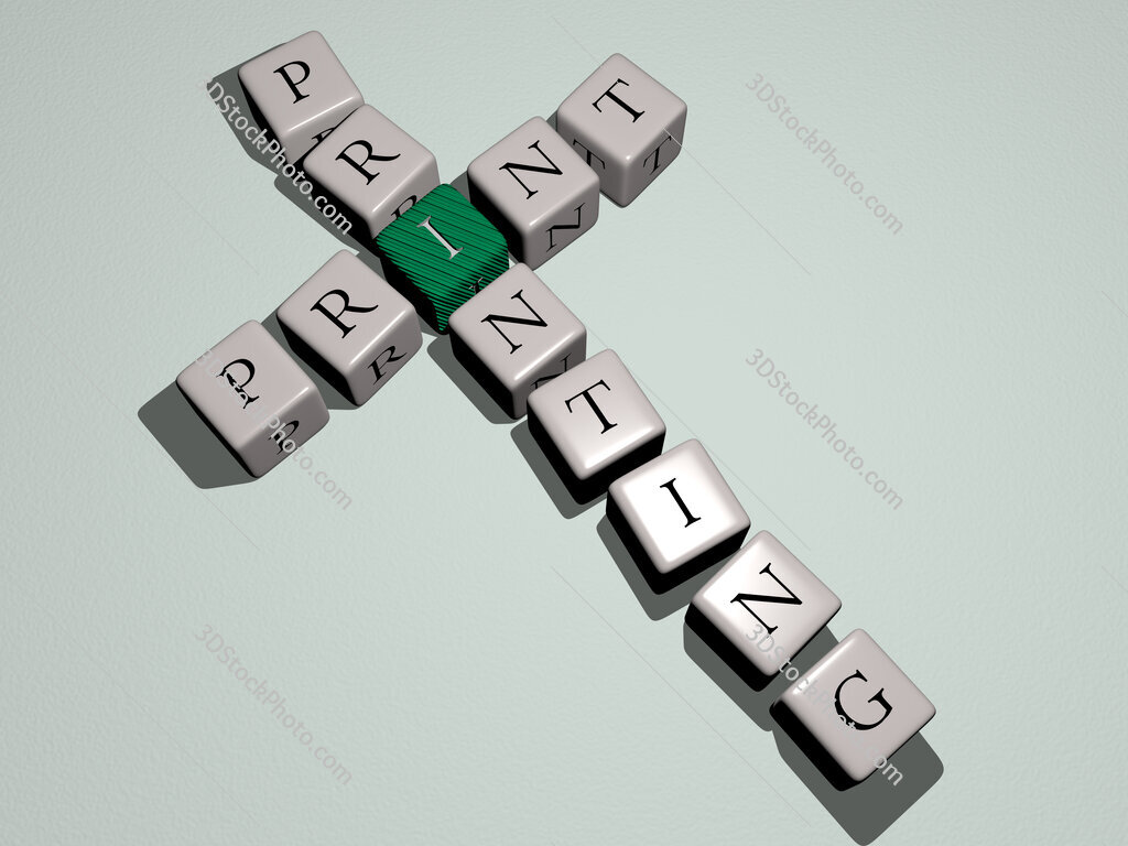 print printing crossword by cubic dice letters