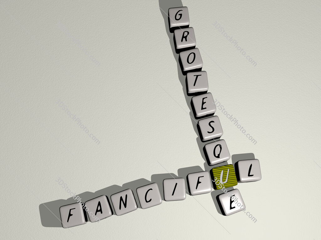 fanciful grotesque crossword by cubic dice letters