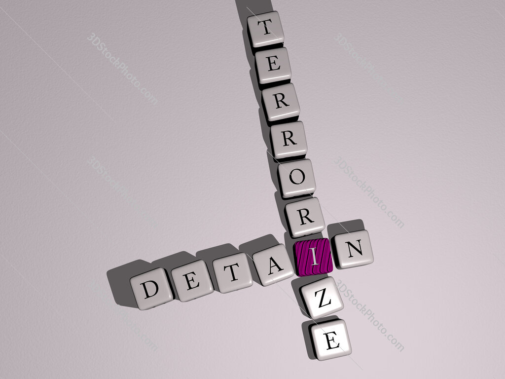 detain terrorize crossword by cubic dice letters