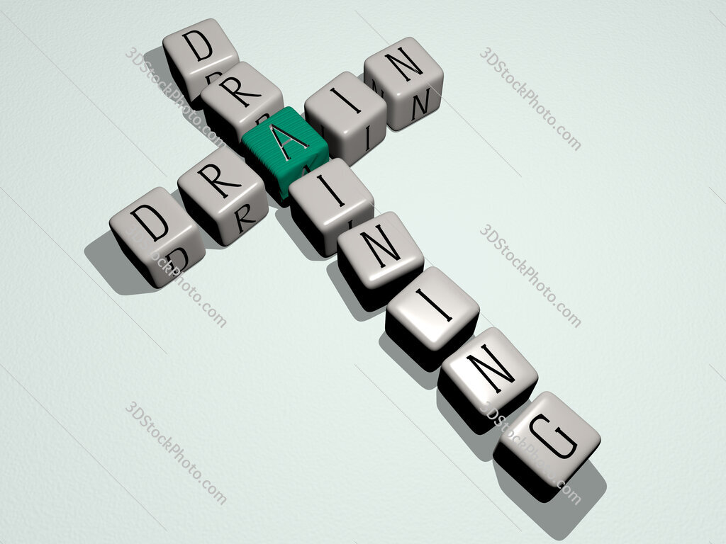 drain draining crossword by cubic dice letters