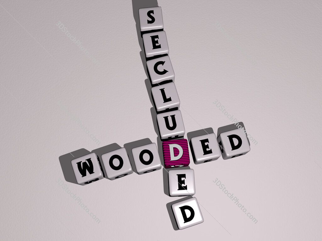 wooded secluded crossword by cubic dice letters