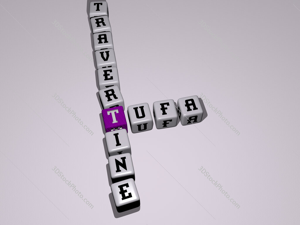 tufa travertine crossword by cubic dice letters