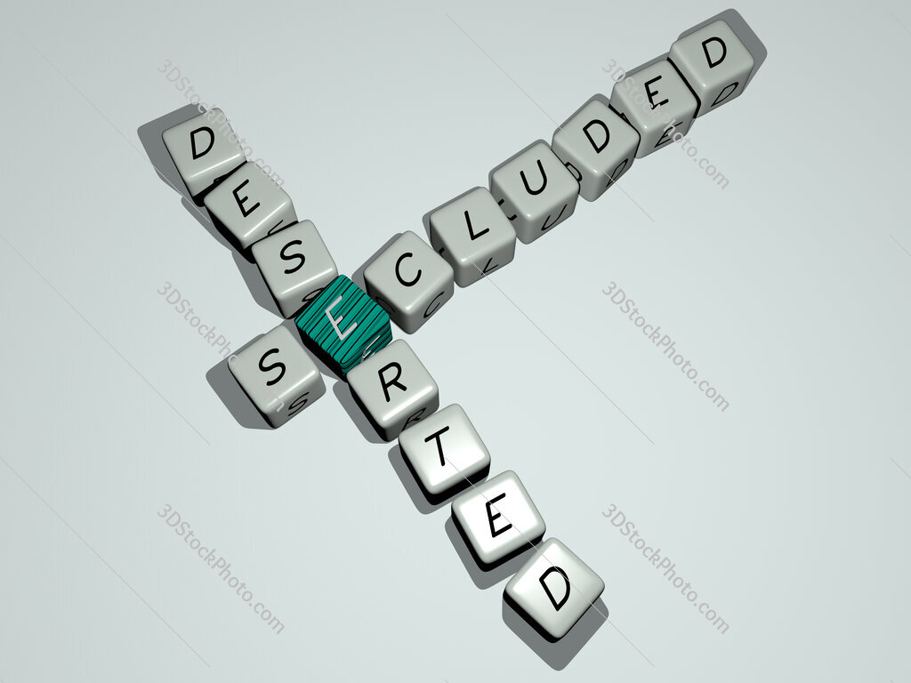 secluded deserted crossword by cubic dice letters