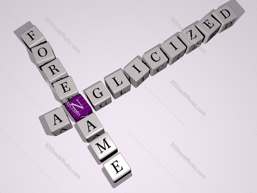 anglicized forename crossword by cubic dice letters