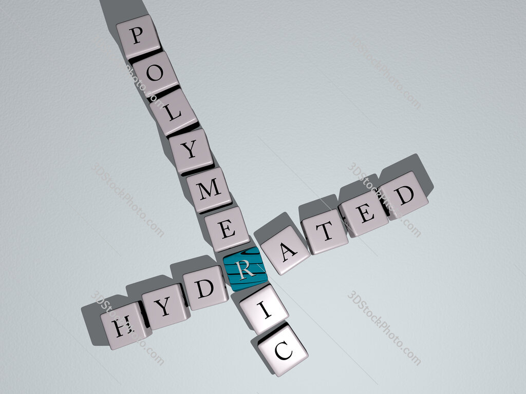 hydrated polymeric crossword by cubic dice letters