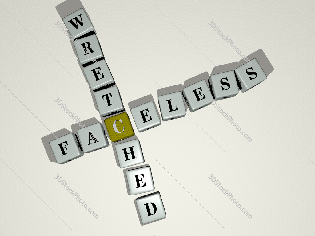 faceless wretched crossword by cubic dice letters