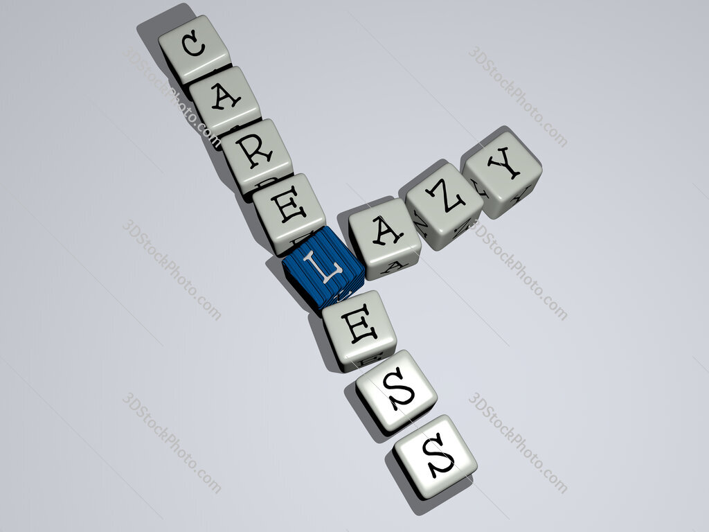 lazy careless crossword by cubic dice letters