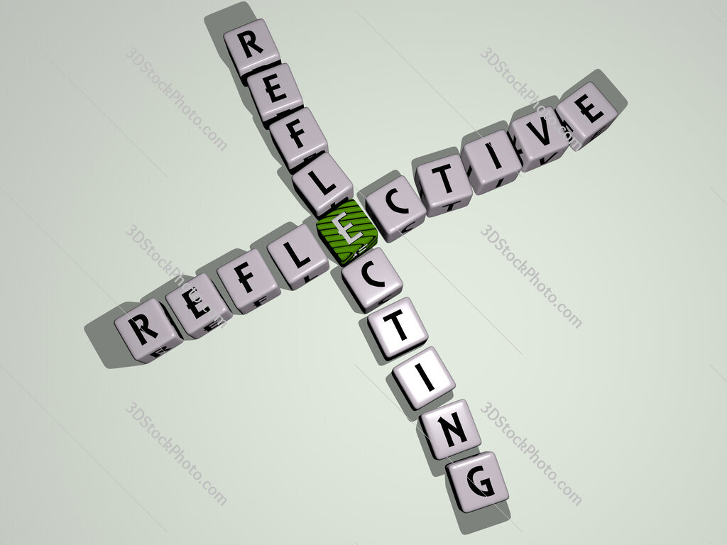 reflective reflecting crossword by cubic dice letters