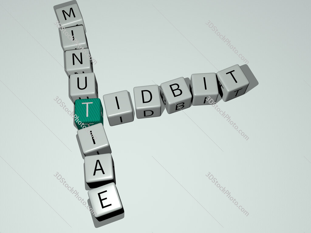 tidbit minutiae crossword by cubic dice letters