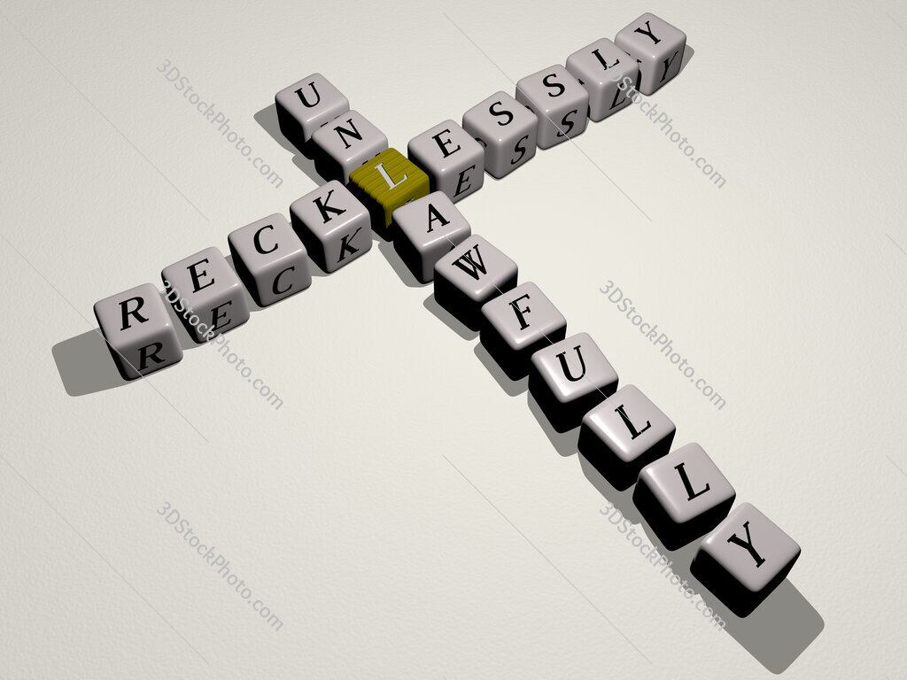 recklessly unlawfully crossword by cubic dice letters