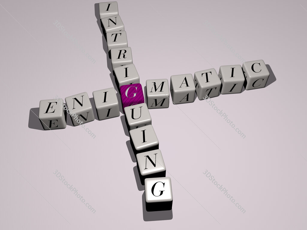 enigmatic intriguing crossword by cubic dice letters