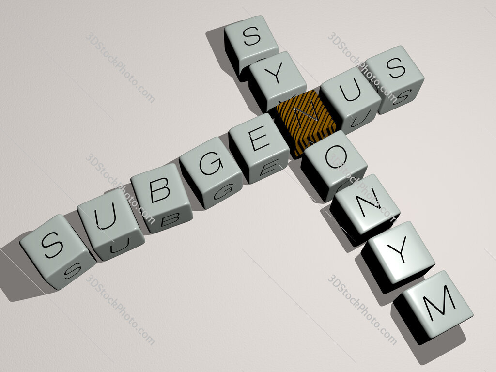 subgenus synonym crossword by cubic dice letters