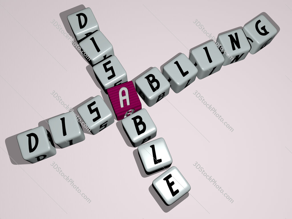 disabling disable crossword by cubic dice letters