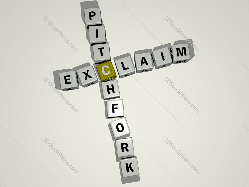 exclaim pitchfork crossword by cubic dice letters