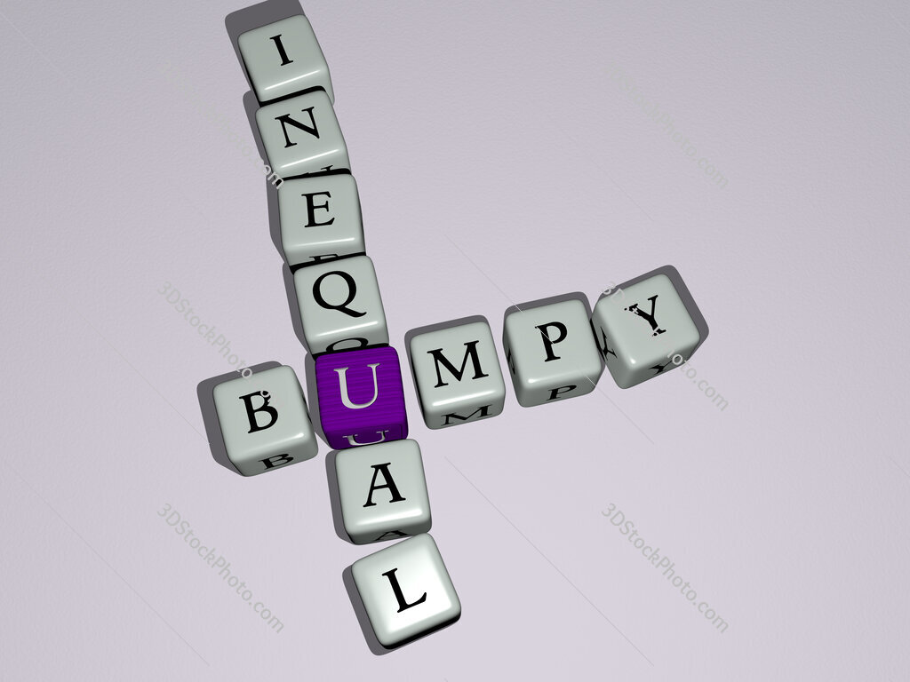 bumpy inequal crossword by cubic dice letters