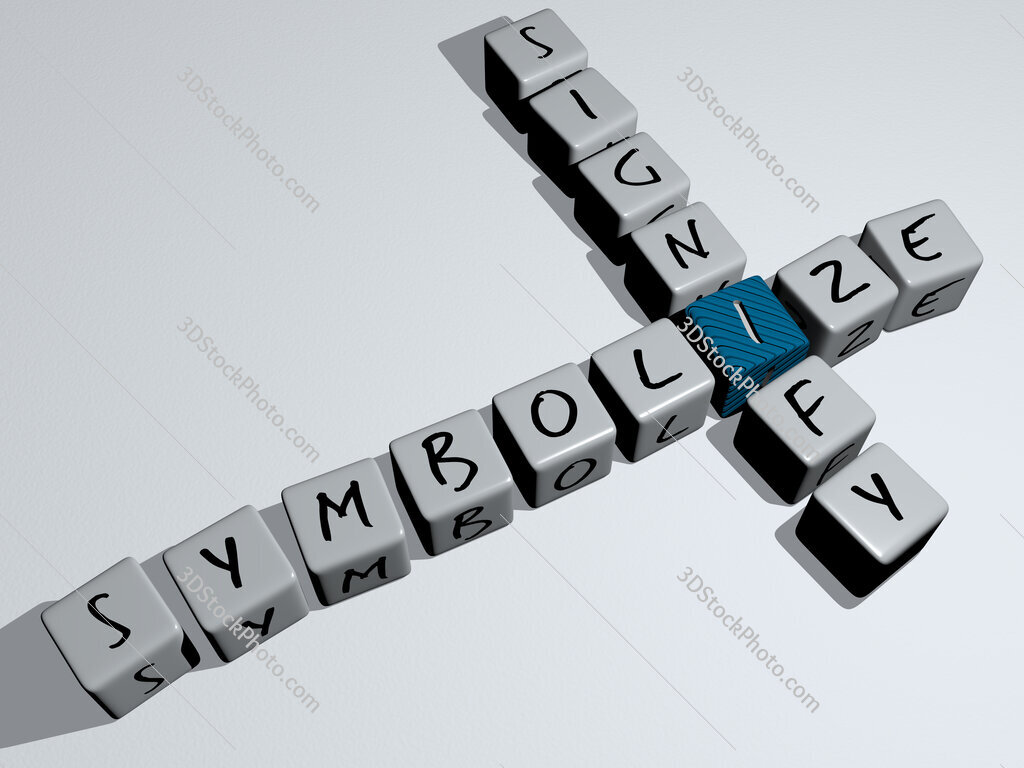 symbolize signify crossword by cubic dice letters