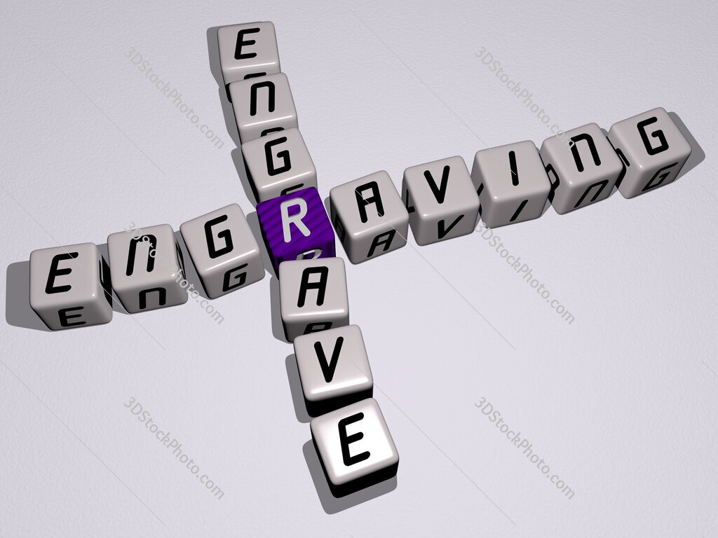 engraving engrave crossword by cubic dice letters