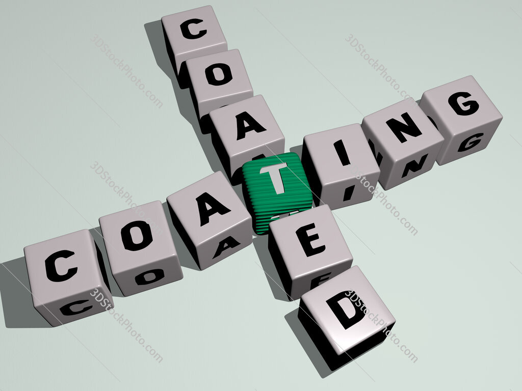 coating coated crossword by cubic dice letters