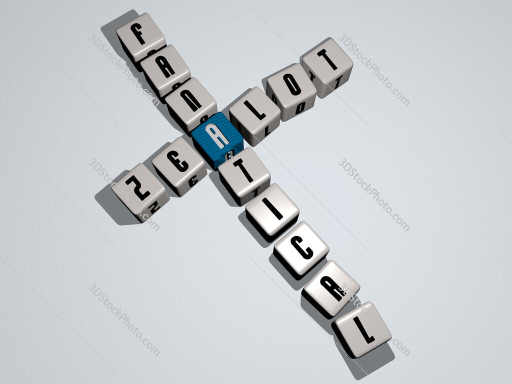 zealot fanatical crossword by cubic dice letters