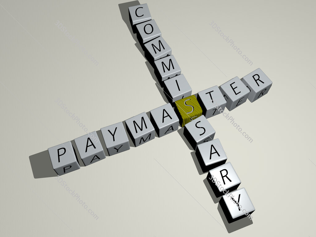 paymaster commissary crossword by cubic dice letters