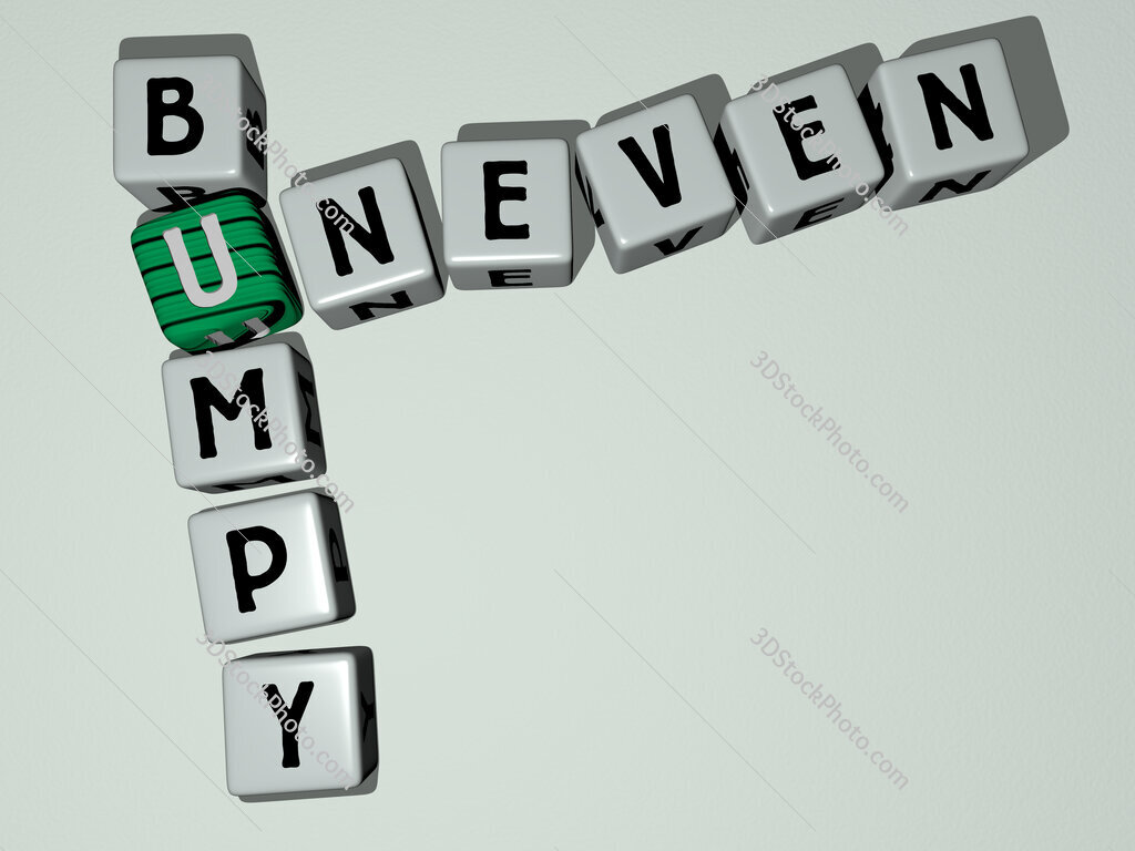 uneven bumpy crossword by cubic dice letters