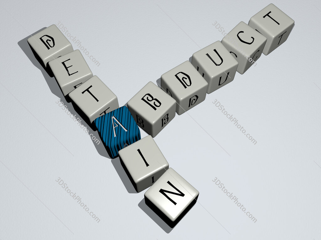 abduct detain crossword by cubic dice letters