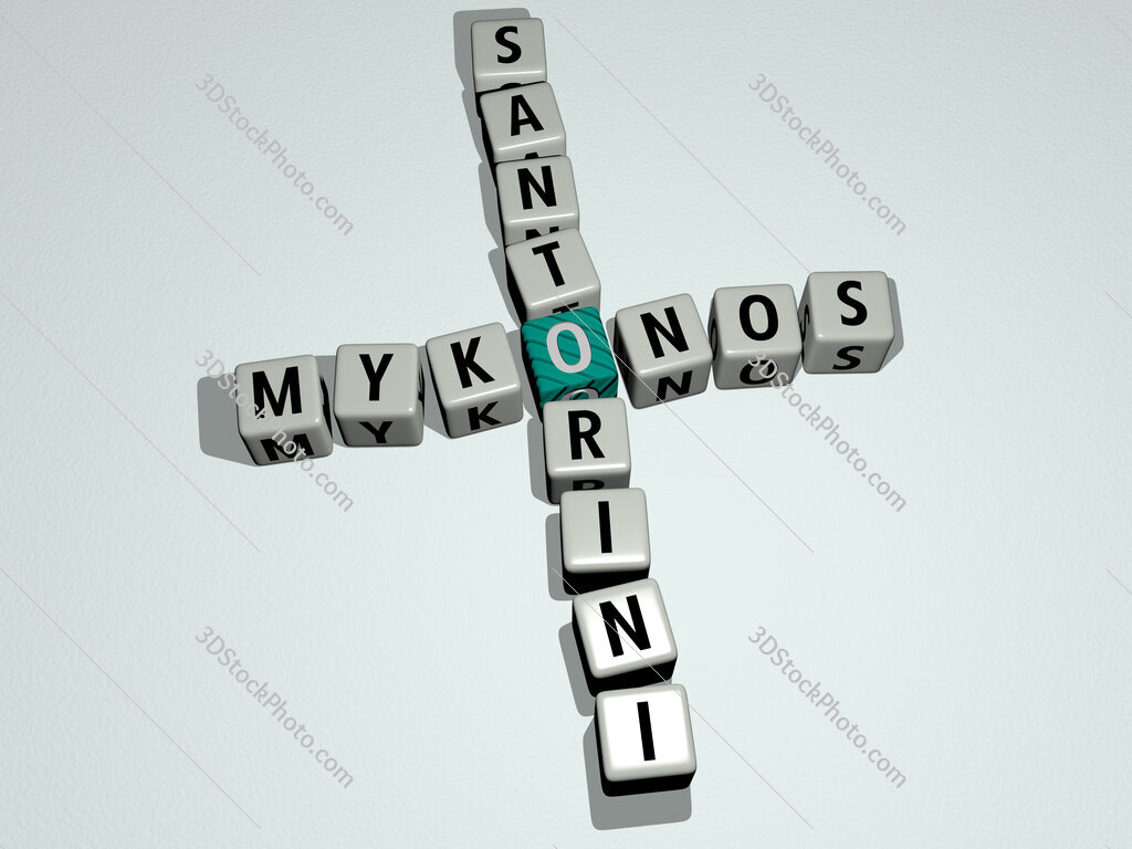 mykonos santorini crossword by cubic dice letters