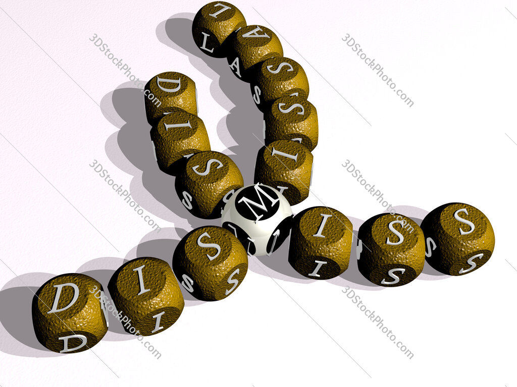 dismissal dismiss curved crossword of cubic dice letters