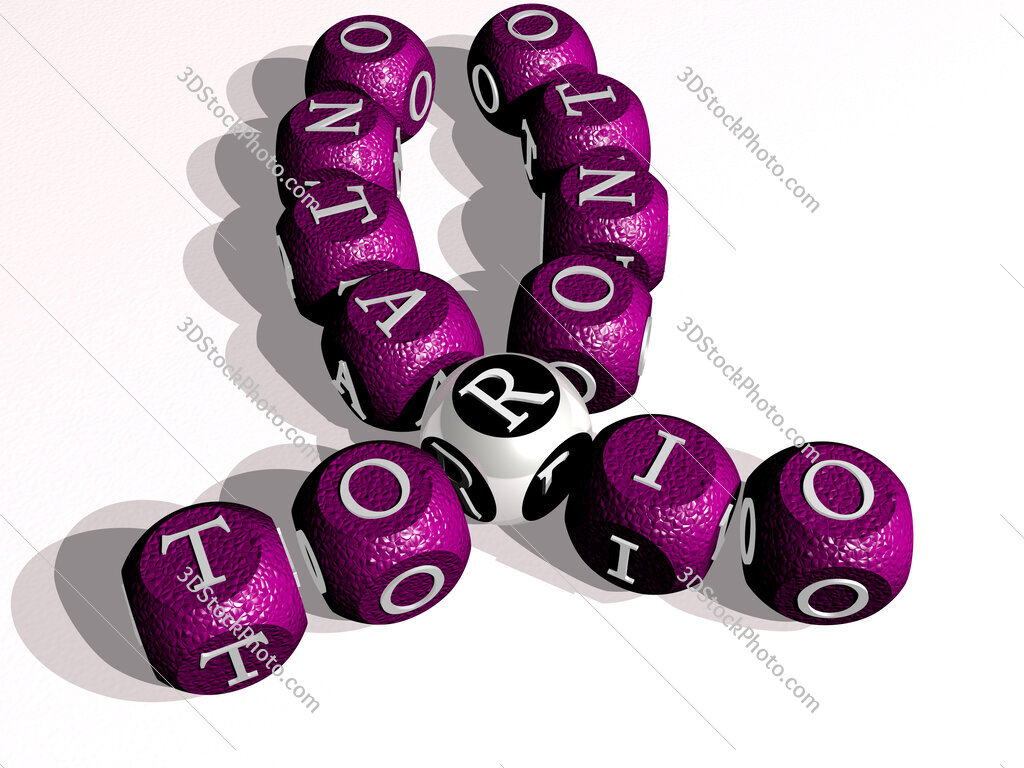 toronto ontario curved crossword of cubic dice letters