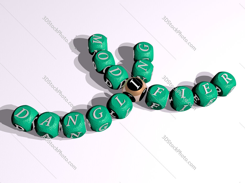 dangling modifier curved crossword of cubic dice letters