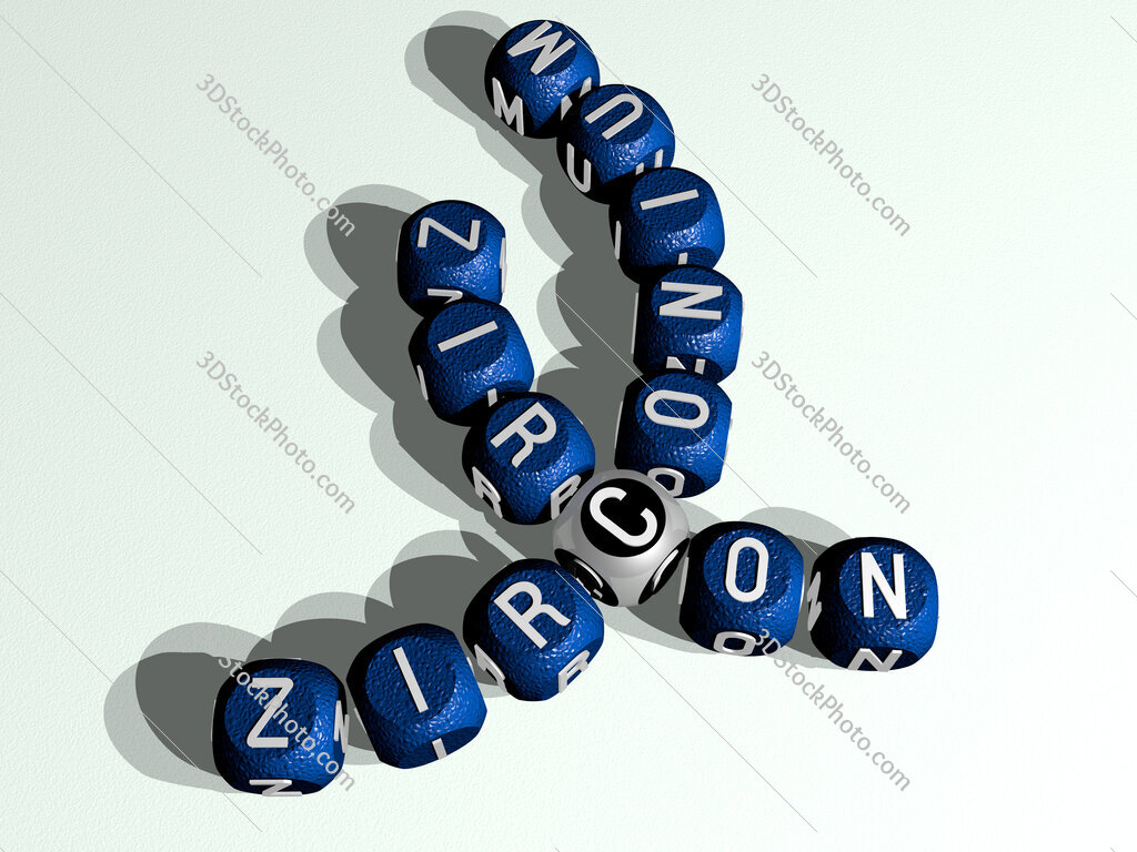 zirconium zircon curved crossword of cubic dice letters