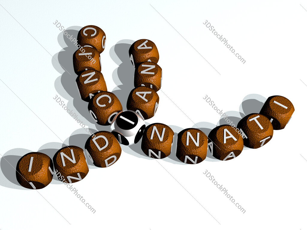 indiana cincinnati curved crossword of cubic dice letters