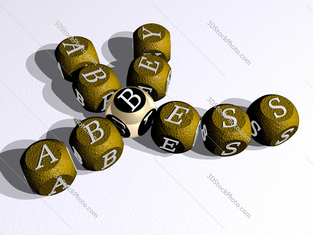 abbey abbess curved crossword of cubic dice letters