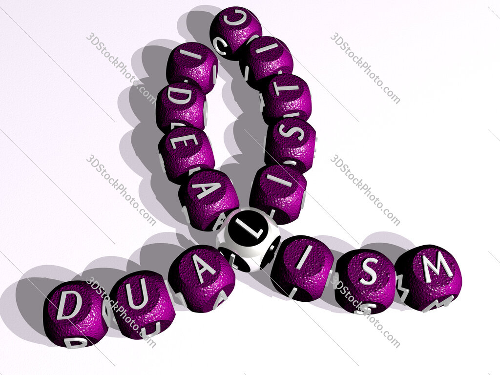 dualistic idealism curved crossword of cubic dice letters