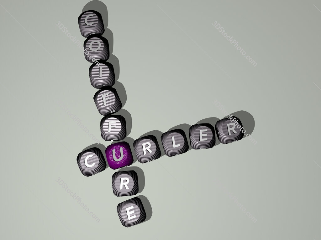 curler coiffure crossword of dice letters in color