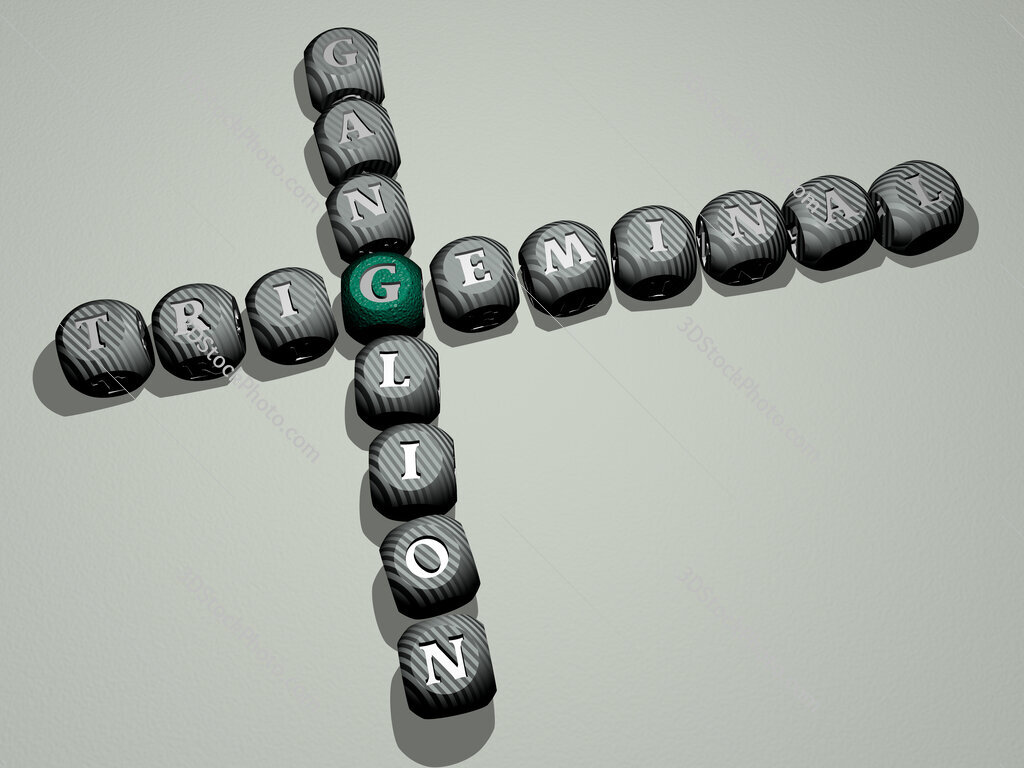 trigeminal ganglion crossword of dice letters in color