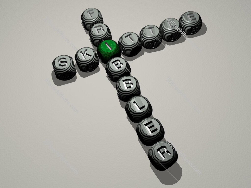 skittle fribbler crossword of dice letters in color