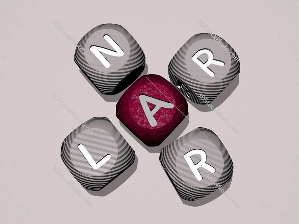 lar nar crossword of dice letters in color