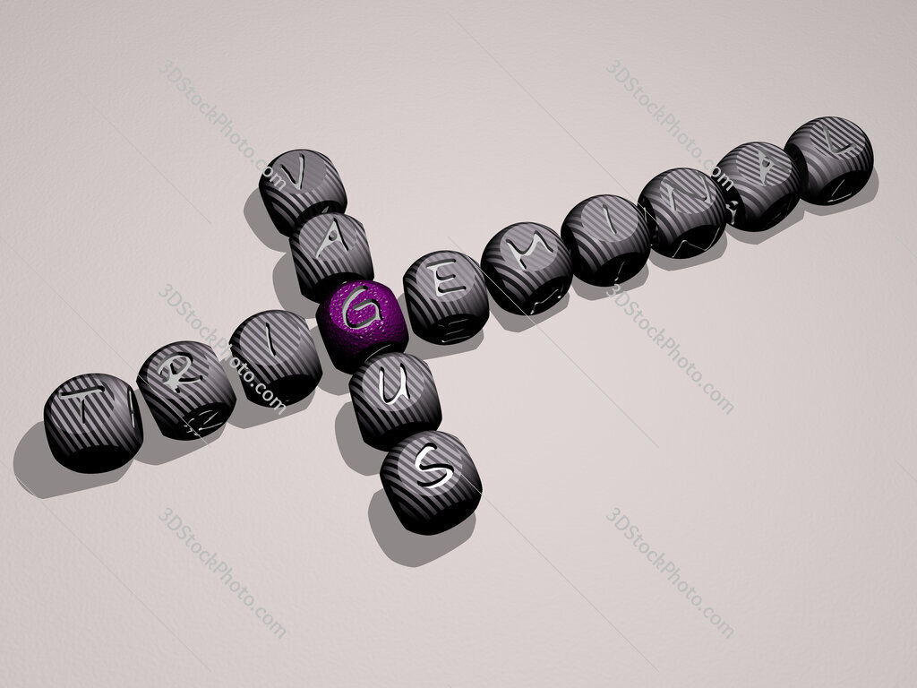 trigeminal vagus crossword of dice letters in color