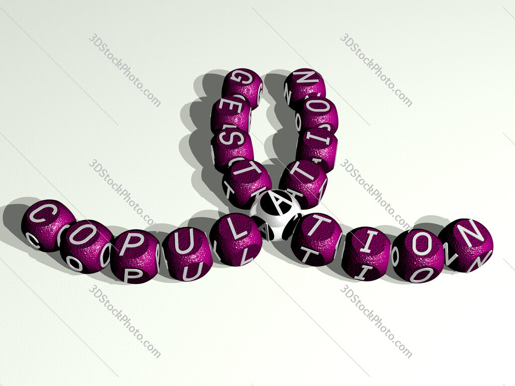 copulation gestation curved crossword of cubic dice letters