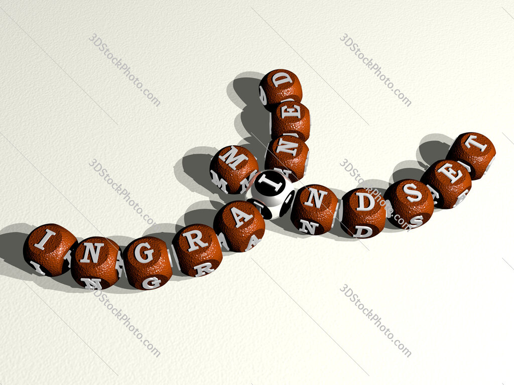 ingrained mindset curved crossword of cubic dice letters