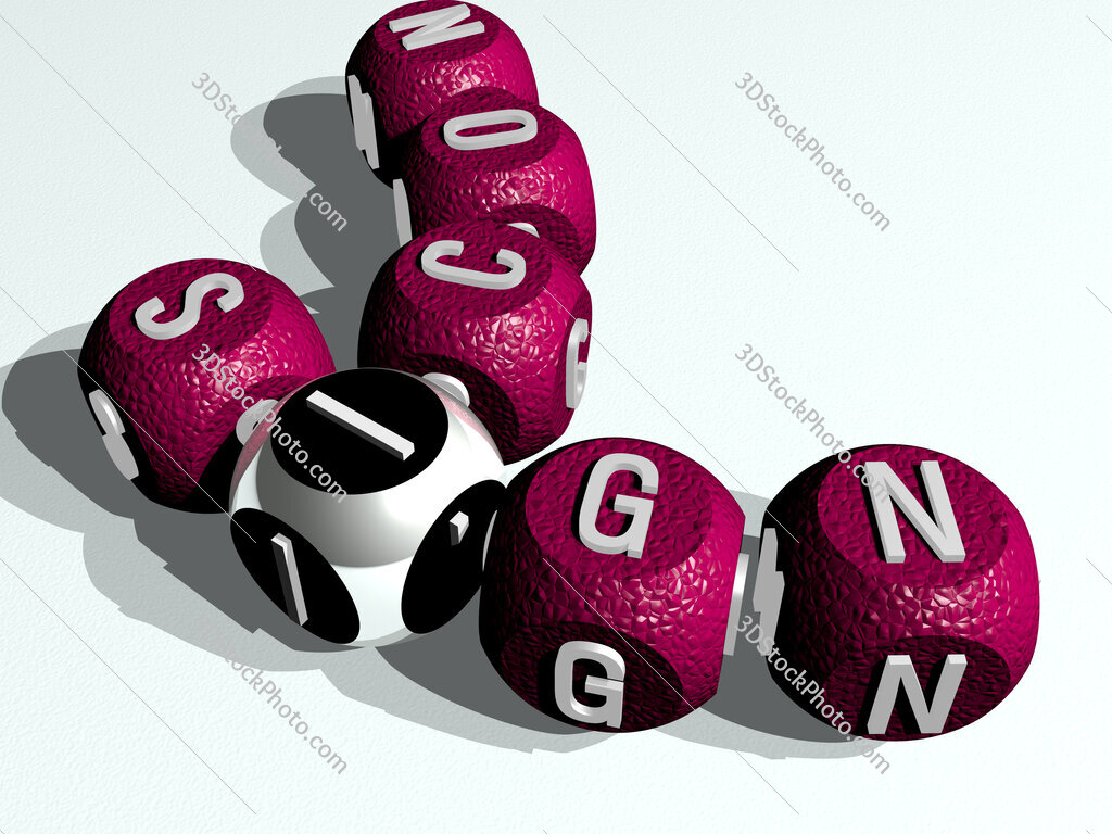 icon sign curved crossword of cubic dice letters